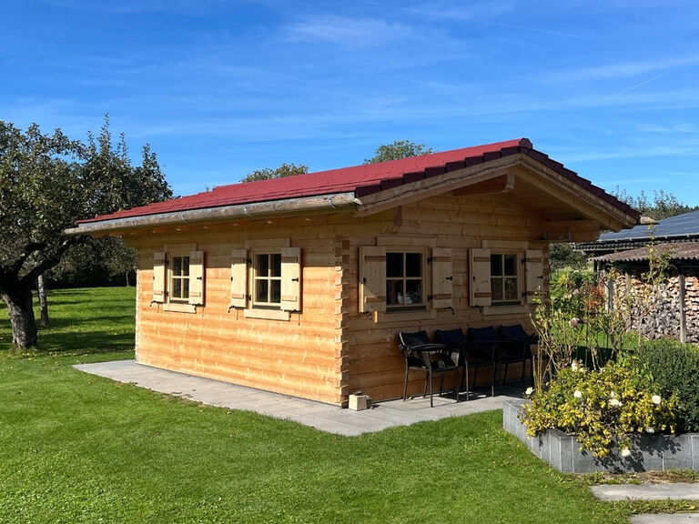 Gartenhäuser aus Vierkanthölzer in Blockbauweise