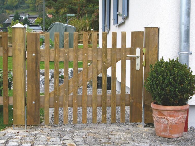 Gartentüren und Gartentore aus Holz passend zu verschiedenen Holzzaun-Systemen