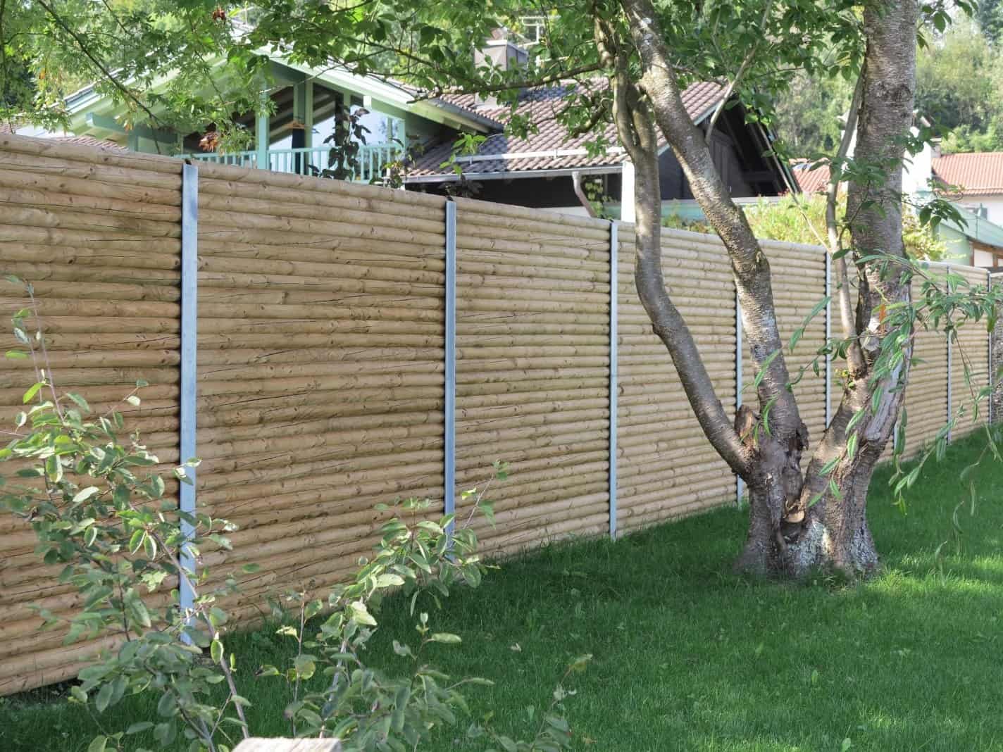 L&auml;rmschutzwand aus regionalem Holz mit langlebiger und nachhaltiger Konstruktion